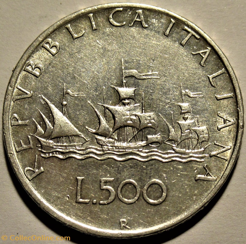 monnaies monde vatican repubblica italiana 500 lire 1959 christopher columbus ships ex 2