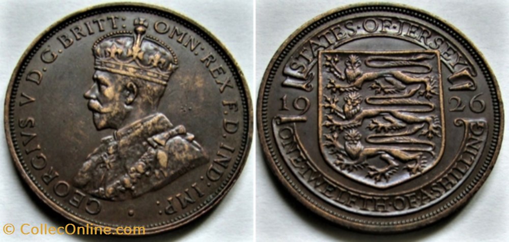 George V - 1/12 Shilling 1926 - Jersey monnaies monde george v 1 12 shilling 1926 jersey