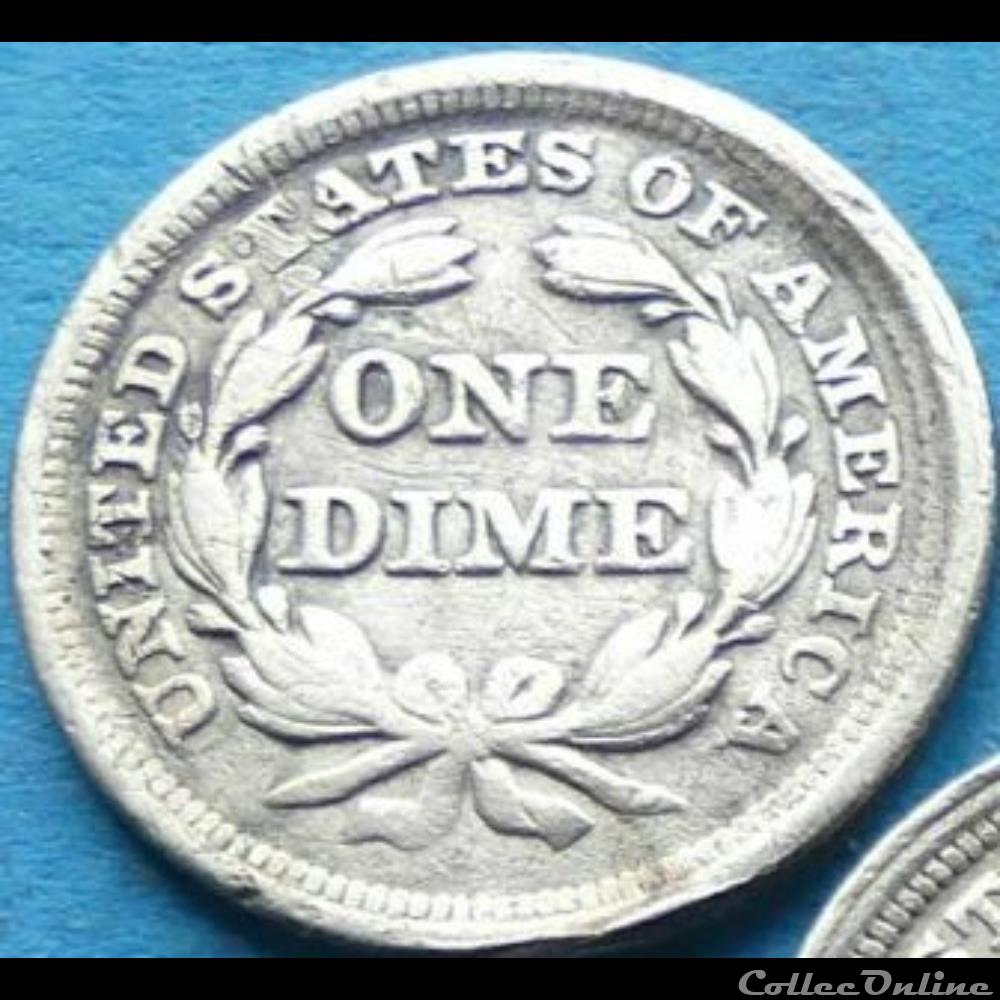 monnaie monde etat uni 1856 dime 10 cents