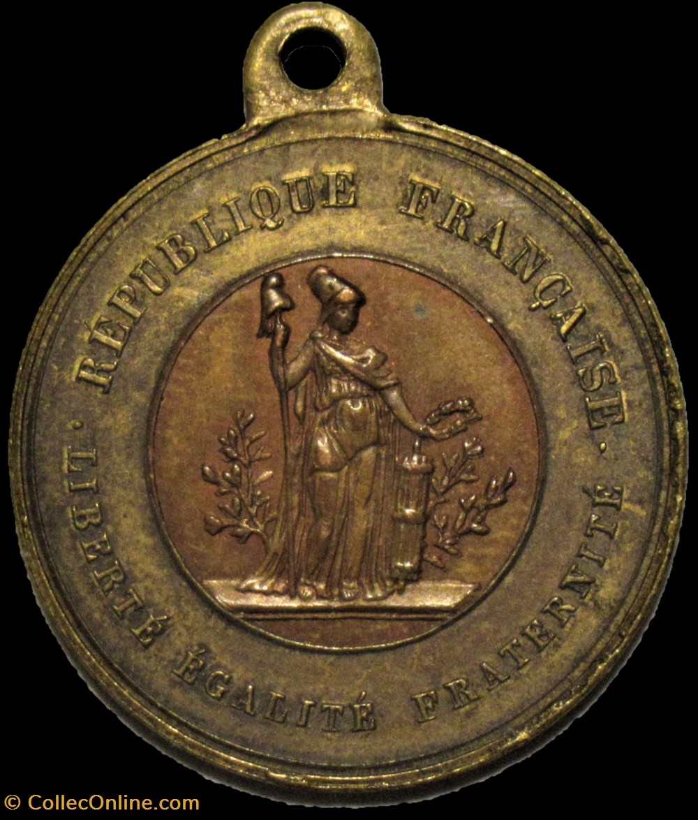 Médaillette des journées de février 1848, Seconde République medailles france revolution medaillette des journees de fevrier 1848 seconde republique