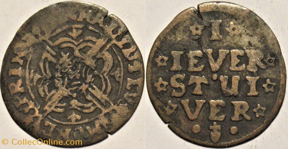 1 Stüber, Jever c.1667-1718 - Karl Wilhelm von Anhalt-Zerbst monnaies europe medievale saint empire romain germanique 1 stuber jever c 1667 1718 karl wilhelm von anhalt zerbst