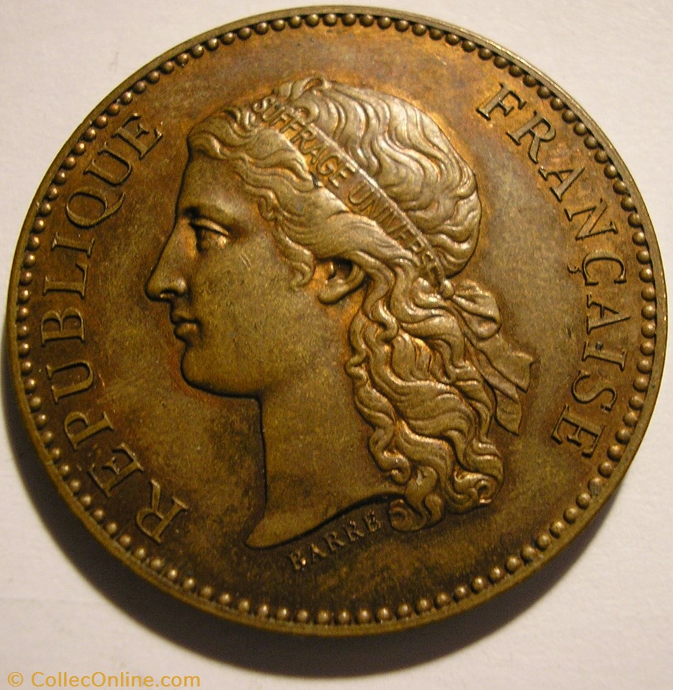 Administration des Monnaies, Médaille non attribuée - Exposition Universelle Paris 2 france professionnel societe administration des monnaies medaille non attribuee exposition universelle paris