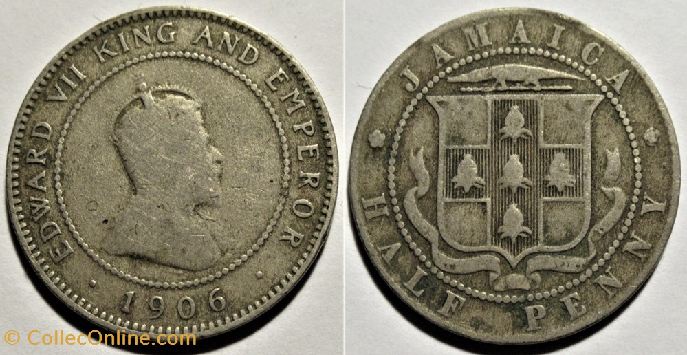 Edward VII - Half Penny 1906 - Jamaica monnaies monde royaume uni edward vii half penny 1906 jamaica