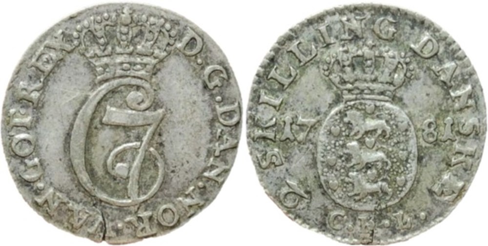 monnaies monde danemark christian vii 2 skilling dansk 1781 denmark