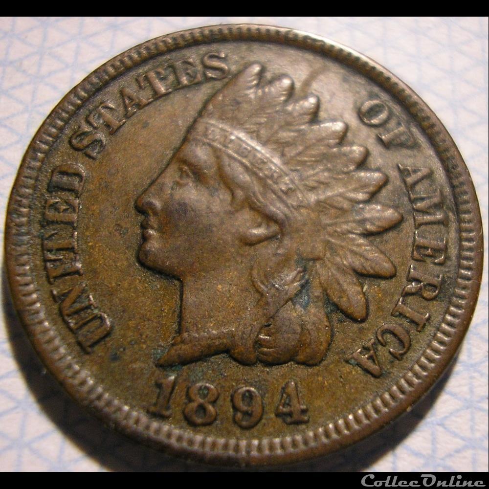 1894 One Cent 3 monnaie monde etat uni 1894 one cent