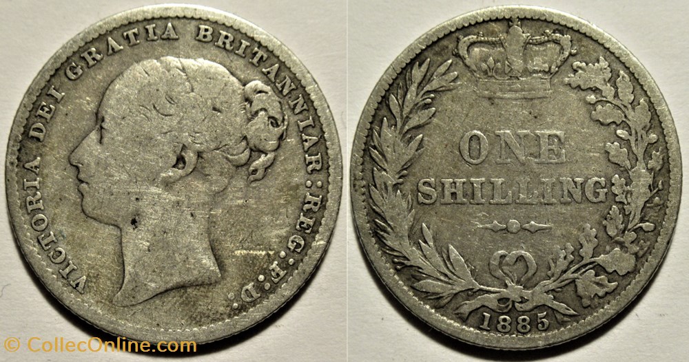 Victoria - 1 Shilling 1885 - Kingdom of Great Britain monnaies monde royaume uni victoria 1 shilling 1885 kingdom of great britain