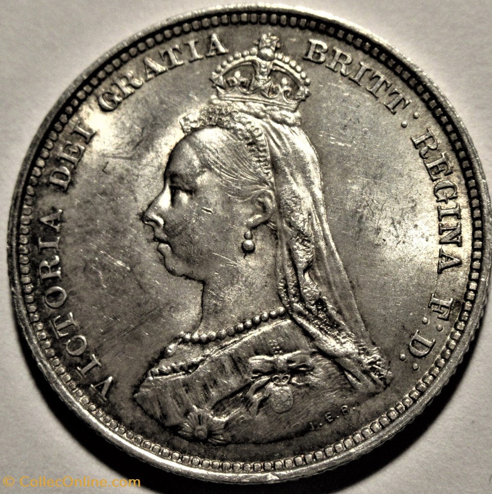 Victoria - Jubilee One Shilling 1887 - Kingdom of Great Britain (ex.3) 4 monnaies monde royaume uni victoria jubilee one shilling 1887 kingdom of great britain ex 3