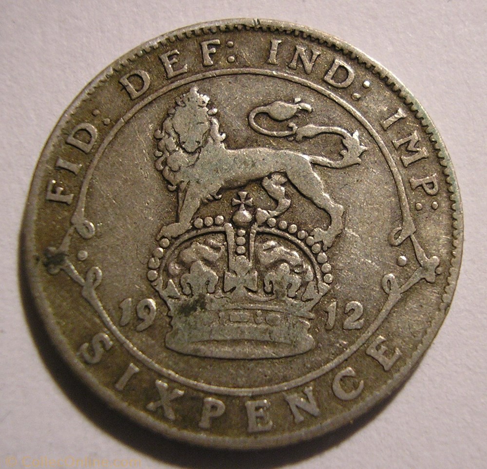 George V - 6 Pence 1912 - Great Britain monnaie monde royaume uni george v 6 pence 1912 great britain