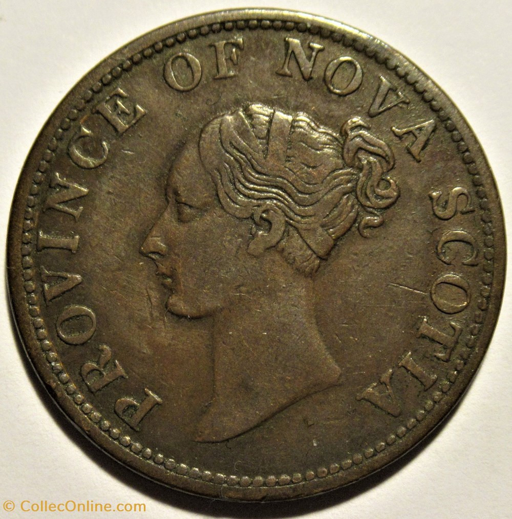 Victoria - HalfPenny 1840 - Nova Scotia (ex.2) monnaies monde canada victoria halfpenny 1840 nova scotia ex 2