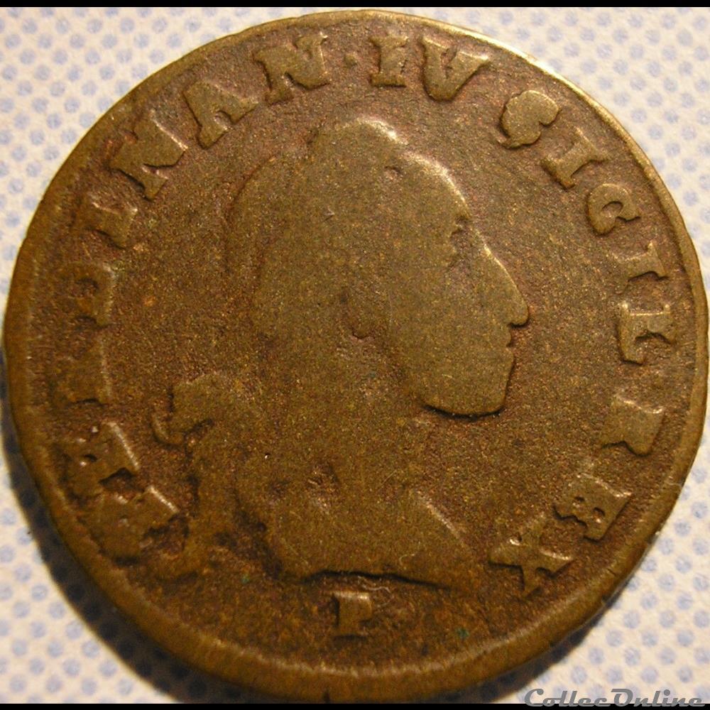 1790 Royaume de Naples, Tornese / 6 Cavalli - Ferdinando IV monnaies monde italie 1790 royaume de naples tornese 6 cavalli ferdinando iv