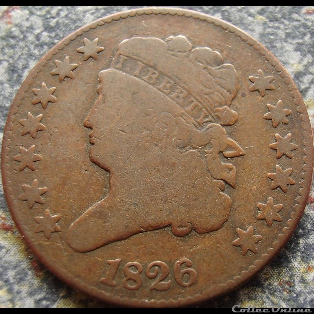 monnaie monde etat uni 1826 classic head half cent