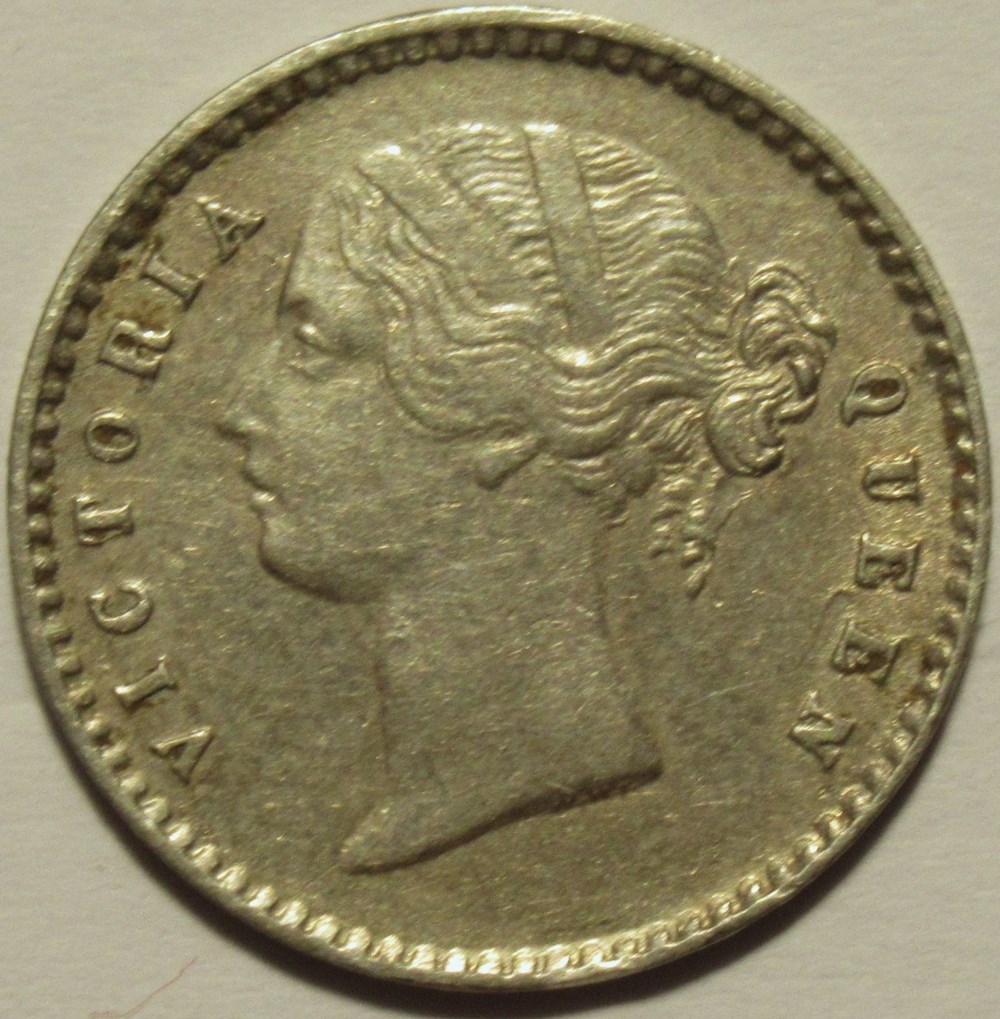 Victoria - Two Annas 1841 Calcutta - East India Company (ex.3) monnaies monde inde victoria two annas 1841 calcutta east india company ex 3