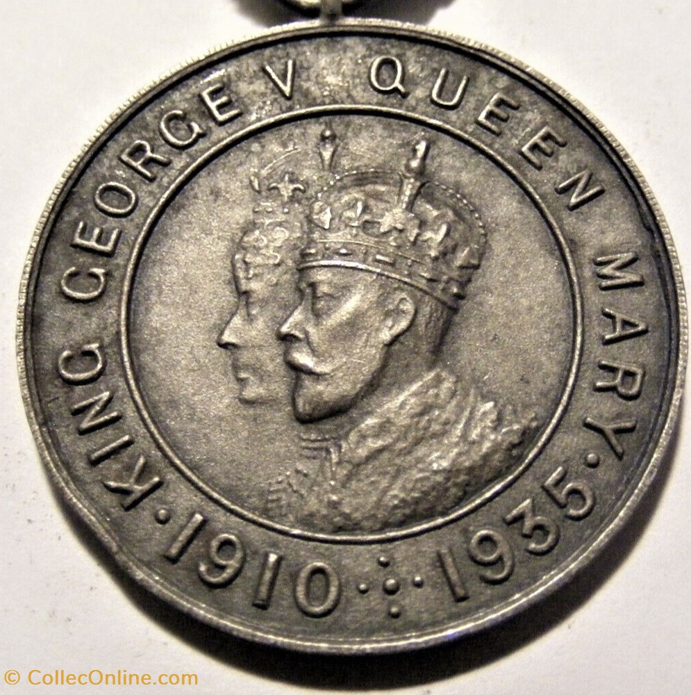 George V & Mary - 1935 Silver Jubilee Medal - Borough of Acton, UK 2 medaille royaume uni george v mary 1935 silver jubilee medal borough of acton uk