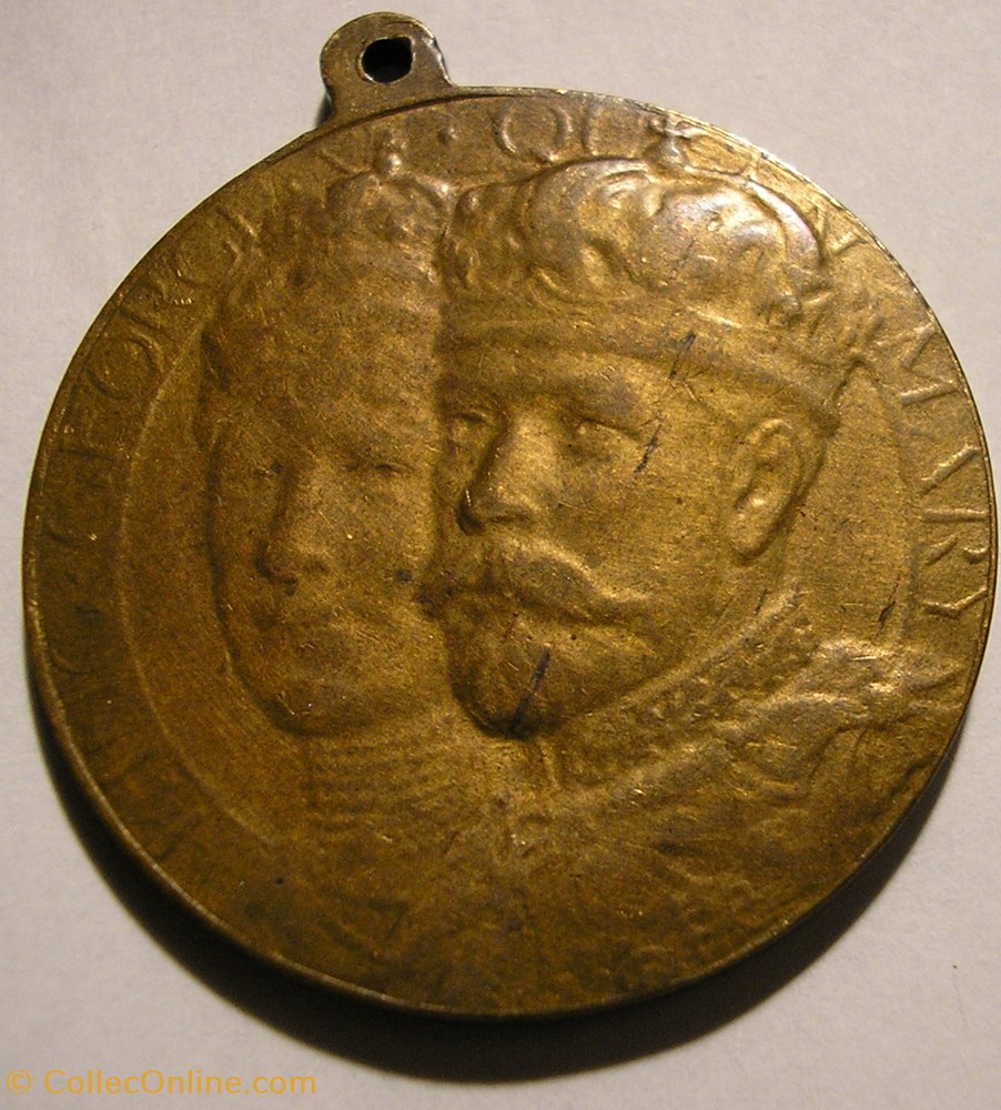 monnaie jeton mereaux george v mary 1911 coronation medal commemoration to dublin uk