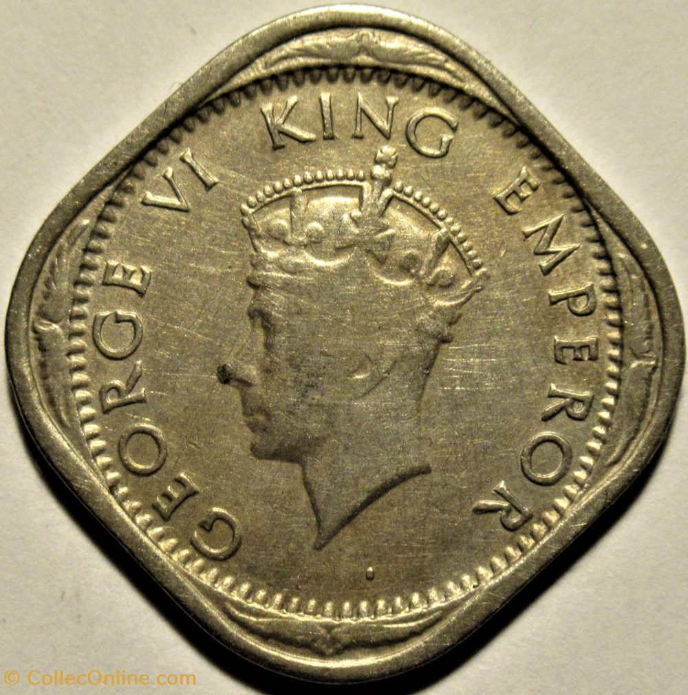 George VI - 2 Annas 1939 Bombay - British India 2 monnaies monde inde george vi 2 annas 1939 bombay british india