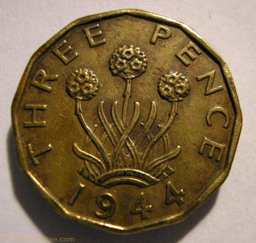 George VI - 3 Pence 1944 - Great Britain monnaie monde royaume uni george vi 3 pence 1944 great britain