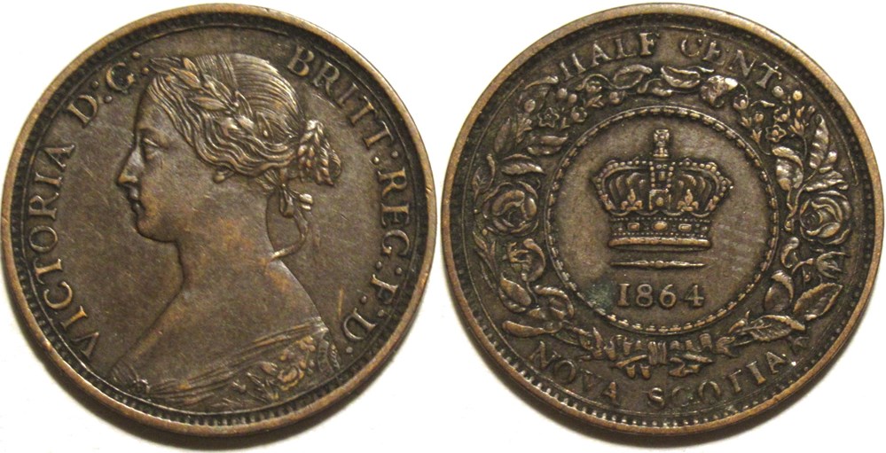 Victoria - Half Cent 1864 - Nova Scotia monnaies monde canada victoria half cent 1864 nova scotia
