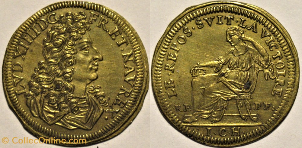 Louis XIV - c.1705, Jeton par J.C. Höger à Nuremberg monnaies paranumismatique jetons poids louis xiv c 1705 jeton par j c hoger a nuremberg