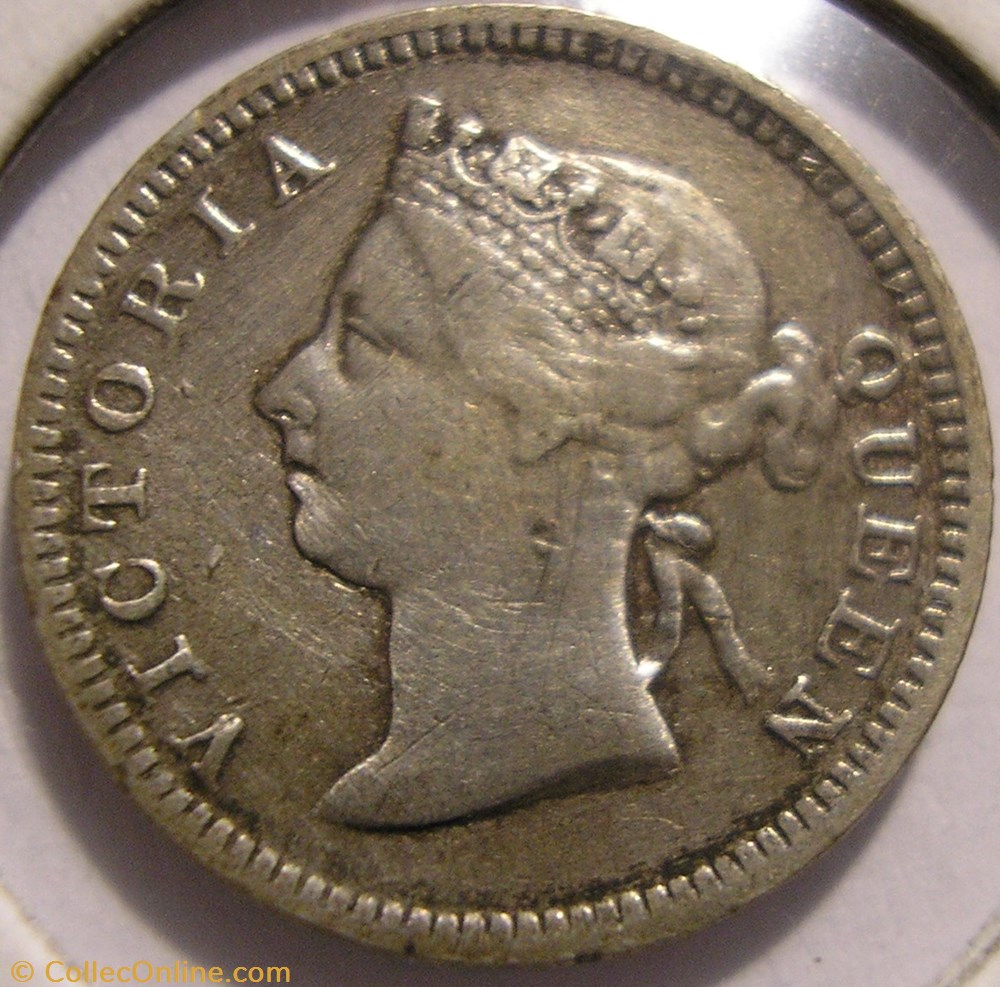 monnaie monde malaisie victoria 5 cents 1900 straits settlements malaysia