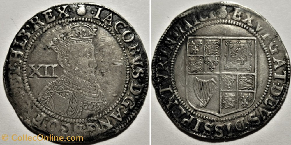 James I Stuart - One Shilling 1603-05 - Kingdom of England monnaies europe medievale royaume angleterre james i stuart one shilling 1603 05 kingdom of england