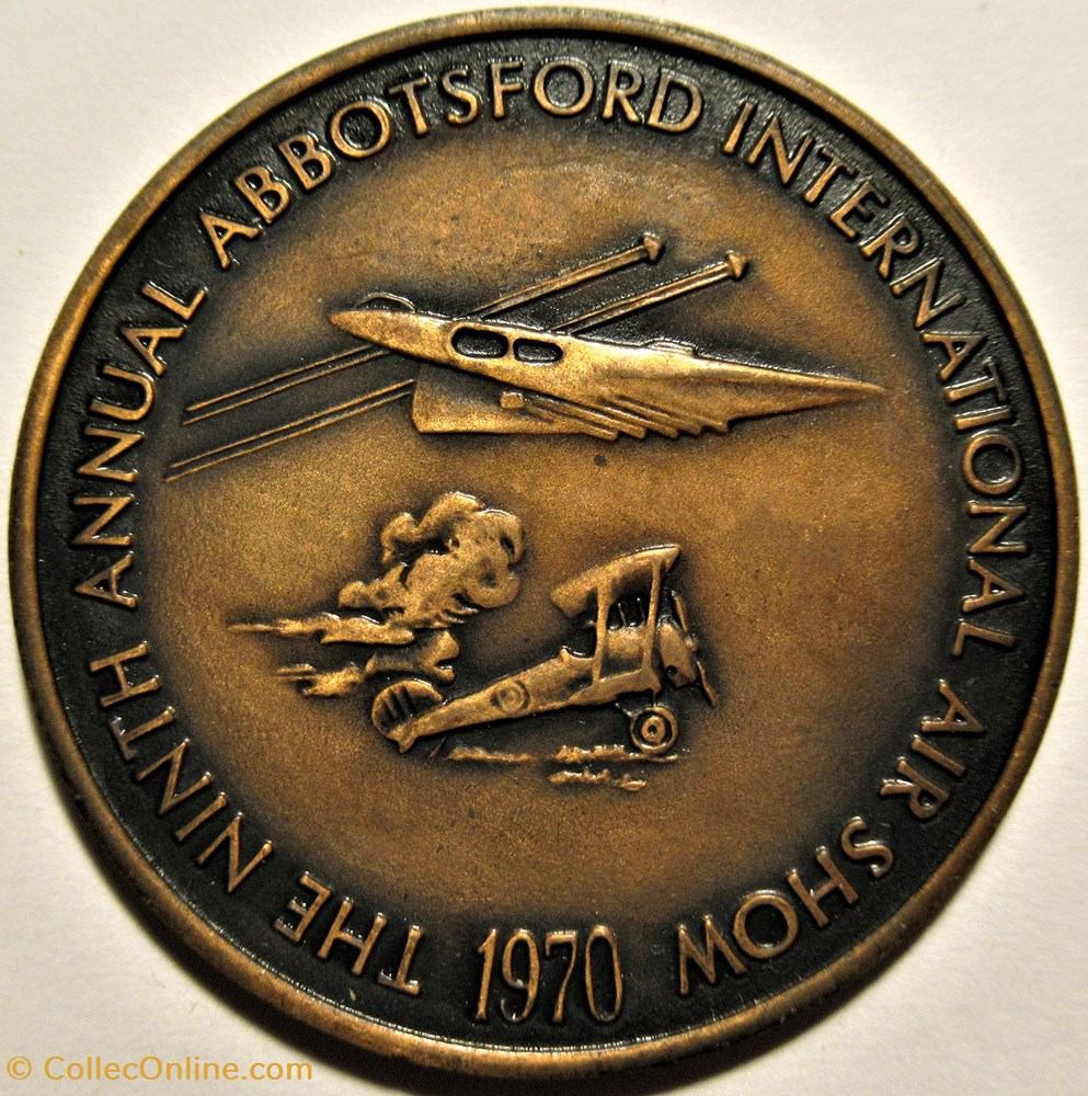 monnaies jetons mereaux ninth abbotsford international air show medal 1962 1970