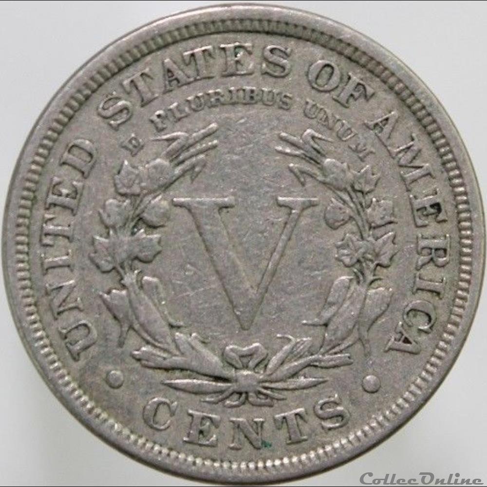 1898 5 Cents monnaies monde etats unis 1898 5 cents