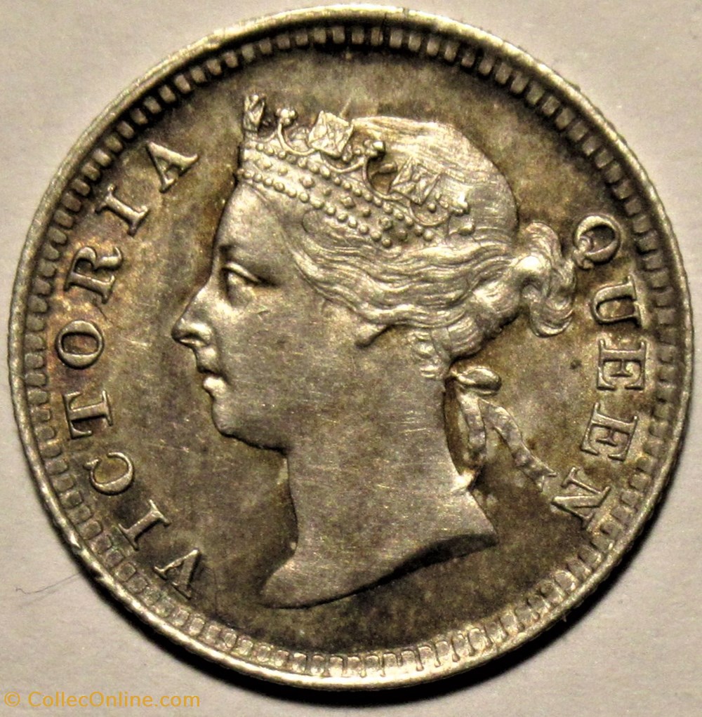 Victoria - 10 Cents 1886 - Mauritius - Coins - World - Edge Reeding