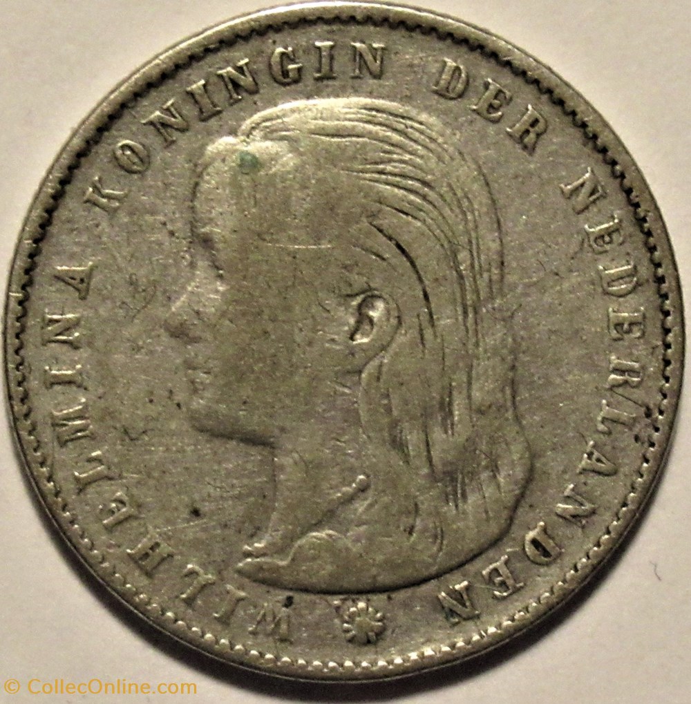 Wilhelmina of Nederland - 25 Cents 1897 monnaies monde pays bas wilhelmina of nederland 25 cents 1897