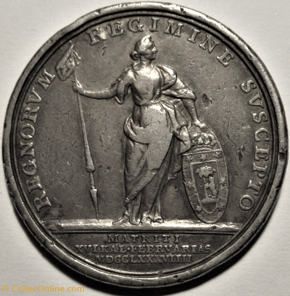 1789 Madrid, Medalla de la Proclamación Carlos IV de España 3 medailles espagne 1789 madrid medalla de la proclamacion carlos iv de espana