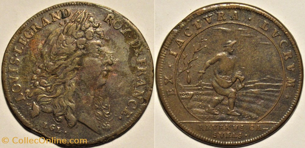 Louis XIV - c.1680 - Jeton, Revenus Casuels - Coins - Exonumia