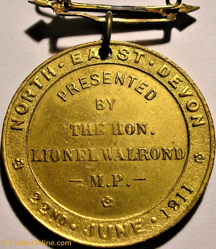 monnaie jeton mereaux george v mary 1911 coronation gilt medal north east devon england