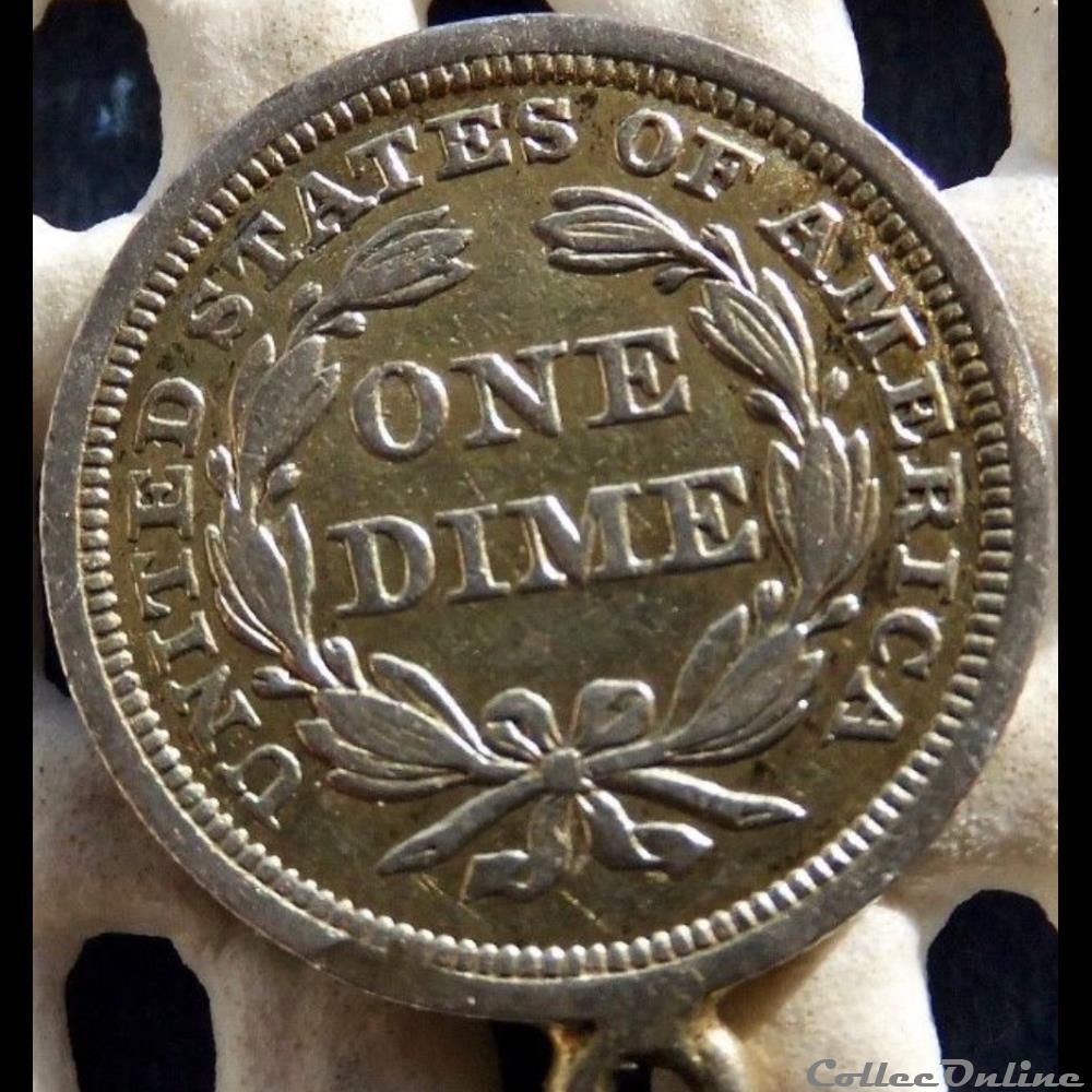 1843 Dime / 10 Cents monnaie monde etat uni 1843 dime 10 cents