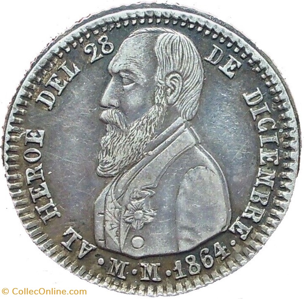 1864 Melgarejo 1/8 - M. Melgarejo Pdt. monnaies monde bolivie 1864 melgarejo 1 8 m melgarejo pdt