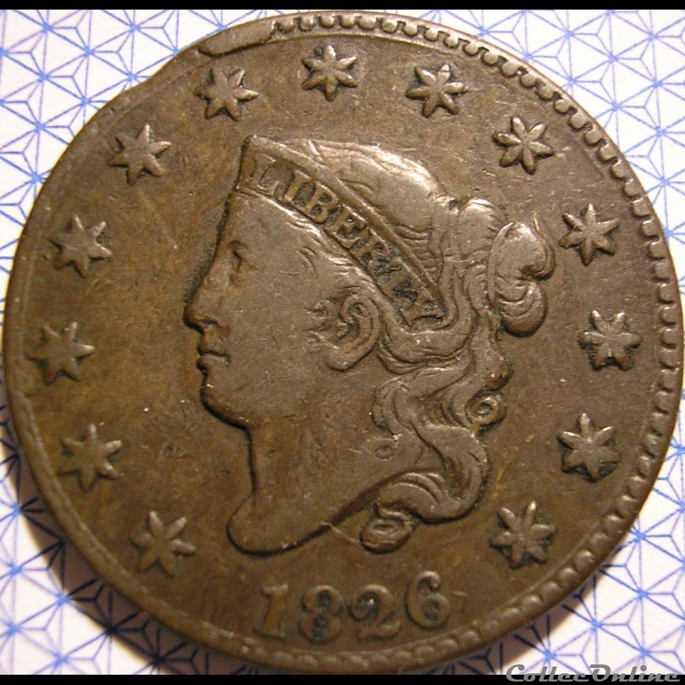 1826 One Cent - Coins - World - United States - Large Cents - 1816-1839 ...