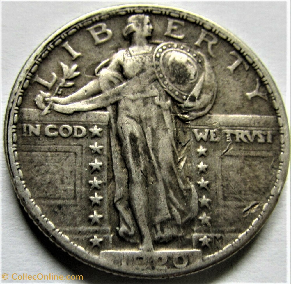 1920 Quarter Dollar (ex.2) monnaies monde etats unis 1920 quarter dollar ex 2