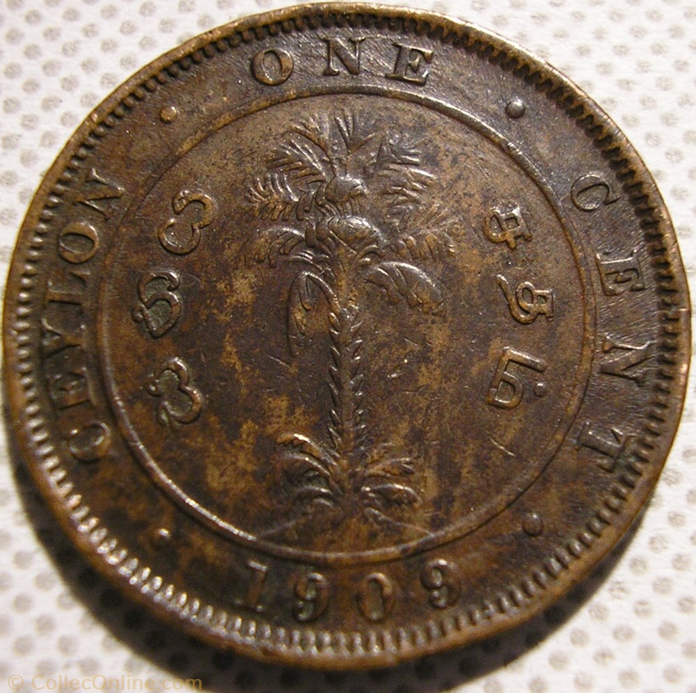 Edward VII - One Cent 1909 - Ceylon monnaie monde sri lanka edward vii one cent 1909 ceylon