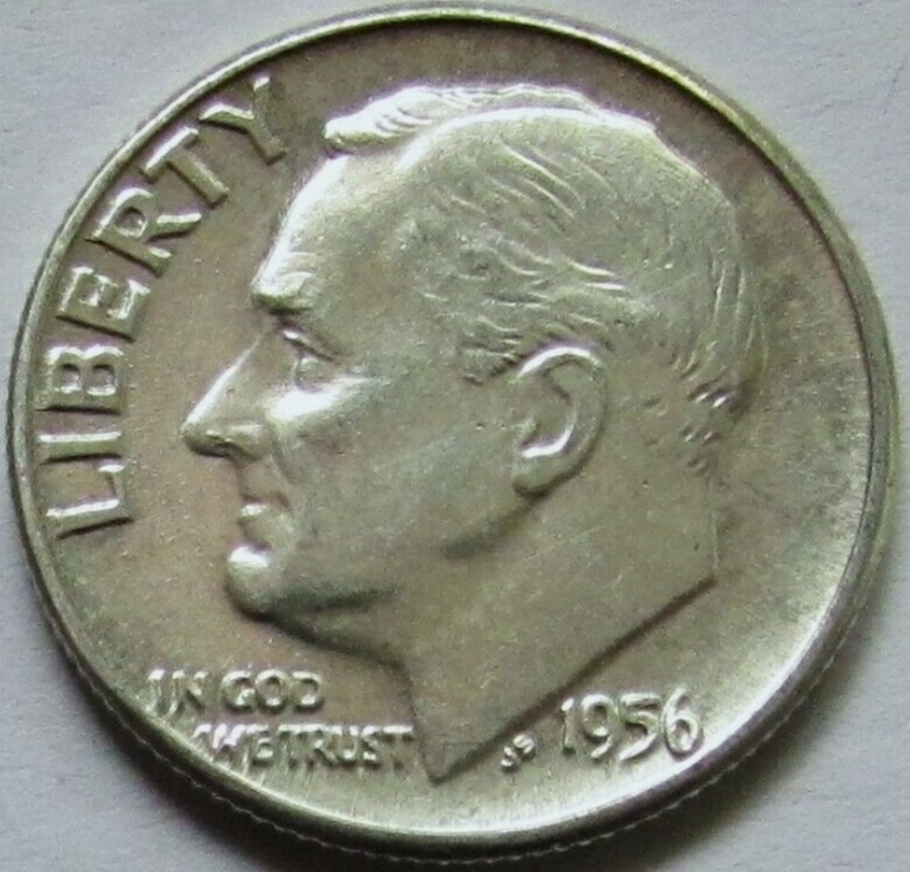1956 Dime - Filling coin (ex.2) monnaies monde etats unis 1956 dime filling coin ex 2