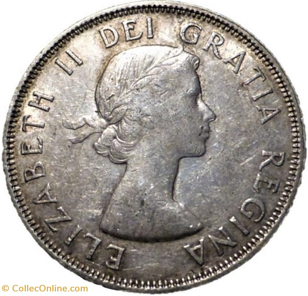 monnaies monde canada elizabeth ii 50 cents 1956