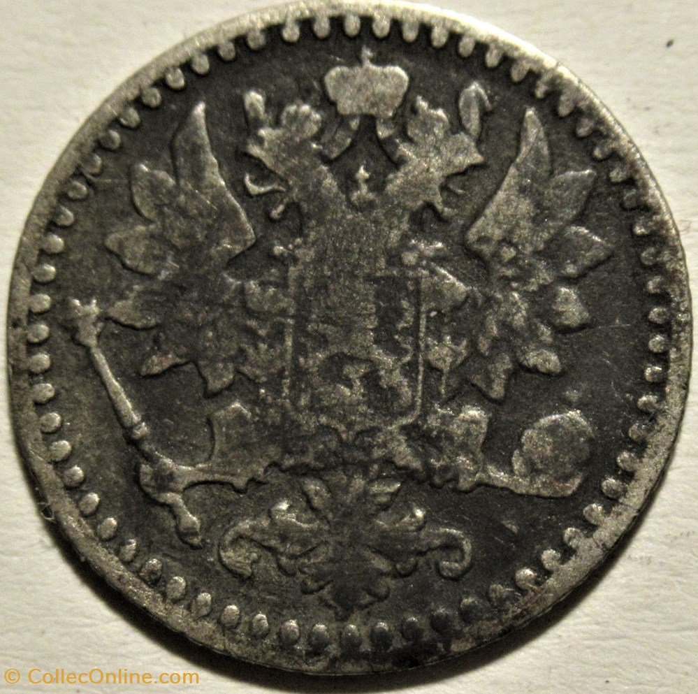 Alexander II of Russia - 25 Penniä 1869, Grand Duchy of Finland 2 monnaies monde finlande alexander ii of russia 25 pennia 1869 grand duchy of finland