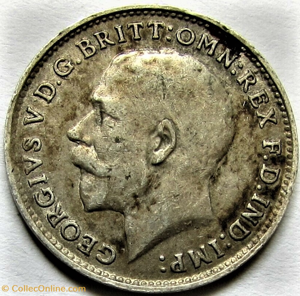 George V - 3 Pence 1916 - United Kingdom 2 monnaies monde royaume george v 3 pence 1916 united kingdom