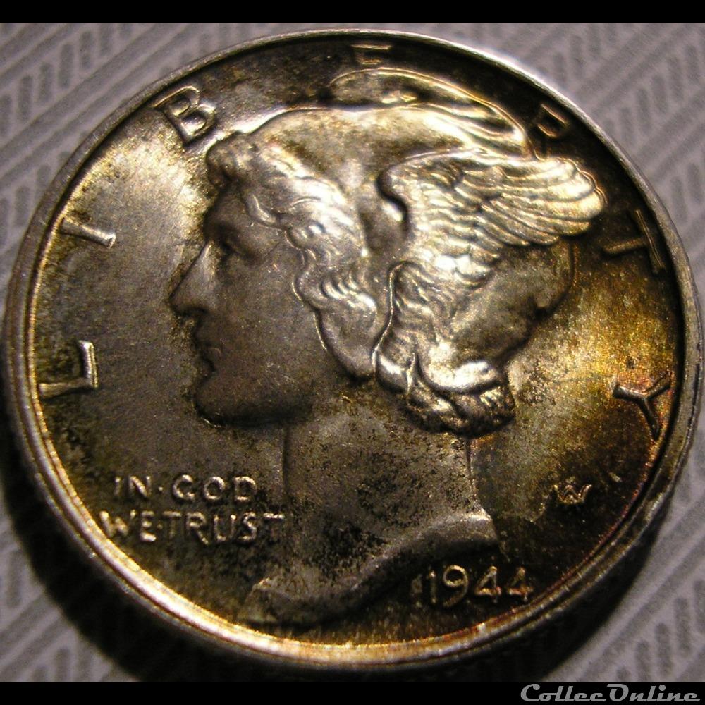 monnaies monde etats unis 1944 dime