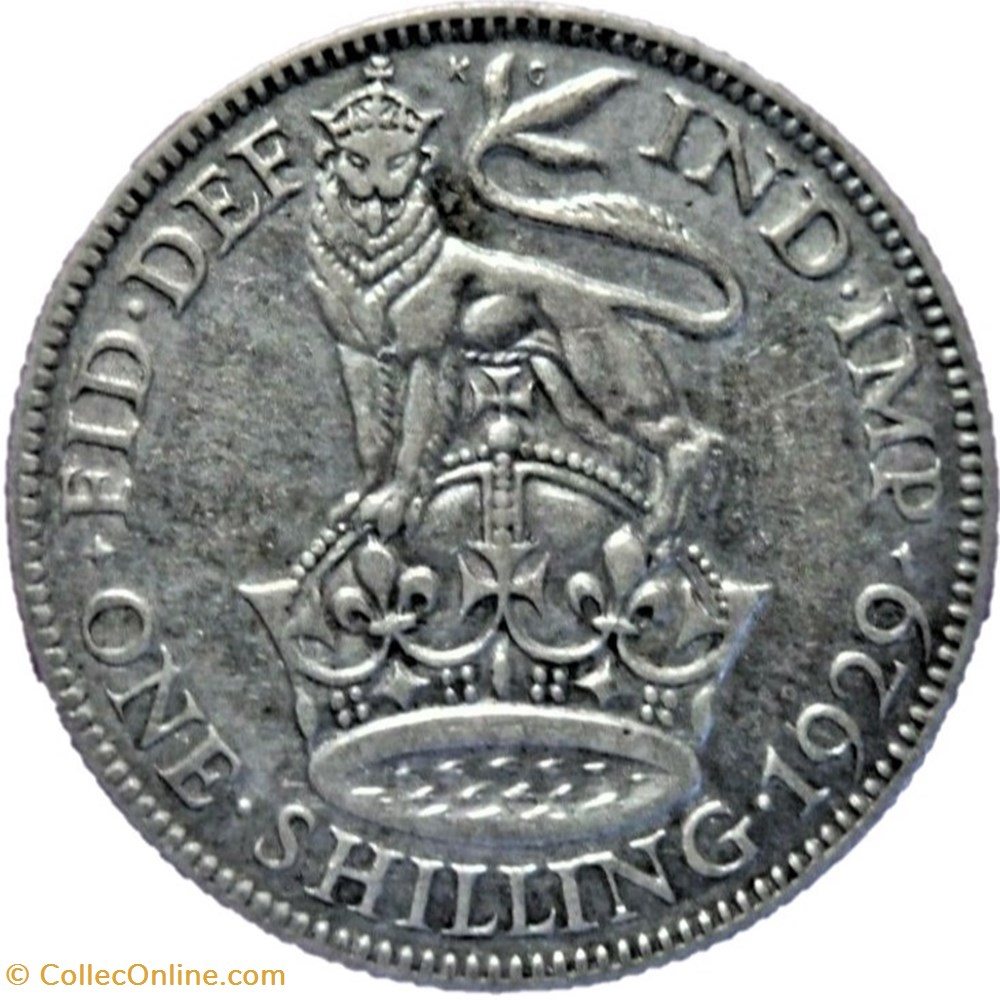George V - One Shilling 1929 - Great Britain 3 monnaies monde royaume uni george v one shilling 1929 great britain