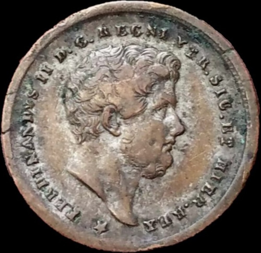 1857 Royaume de Naples, 2 Tornesi - Ferdinando II monnaies europe medievale 1857 royaume de naples 2 tornesi ferdinando ii