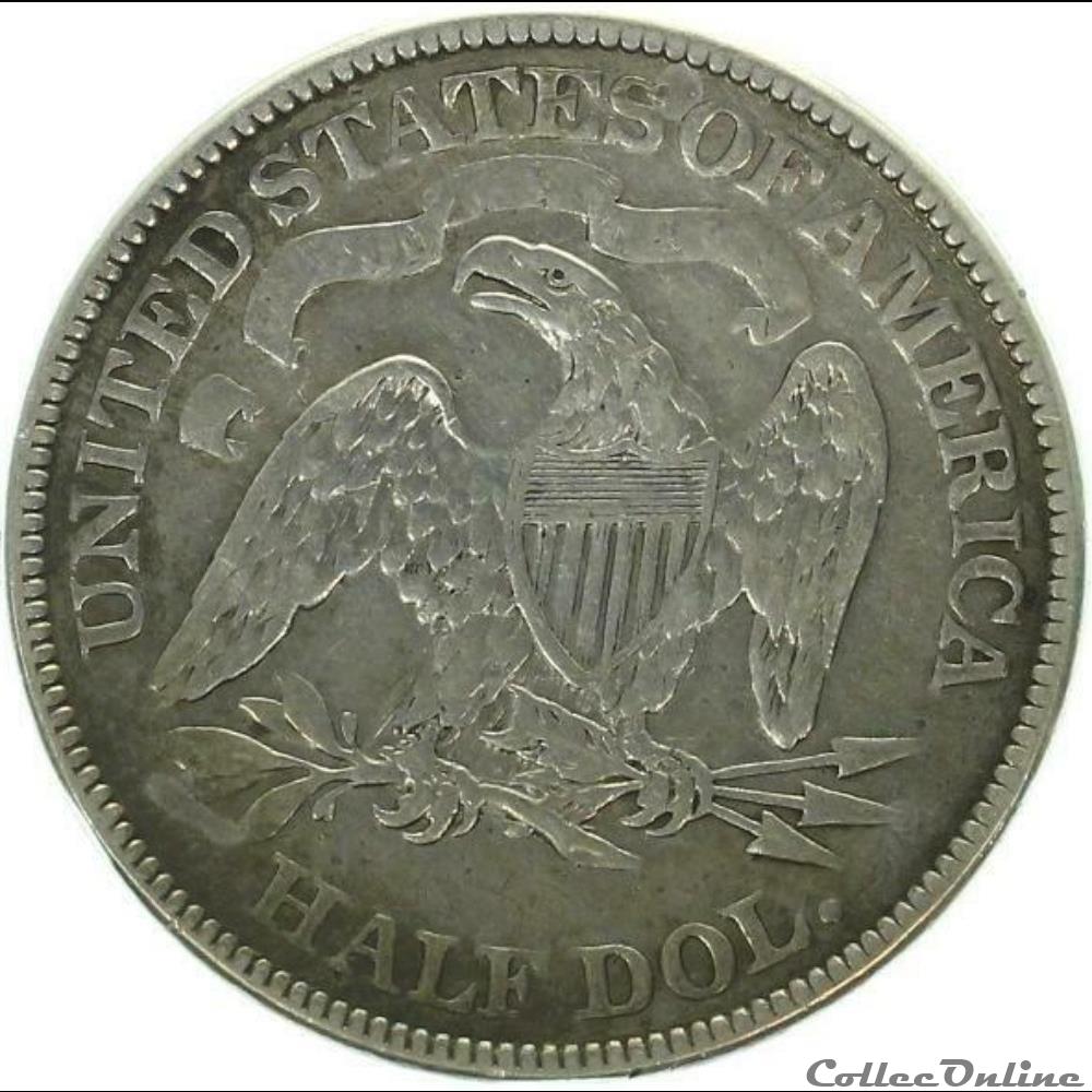 1871 Half Dollar 2 monnaies monde etats unis 1871 half dollar