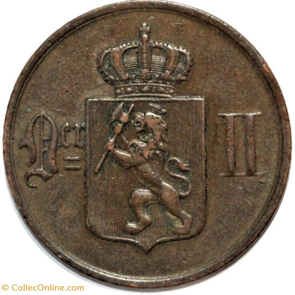 Norway - Oskar II - 5 Øre 1899 monnaies monde norvege norway oskar ii 5 re 1899