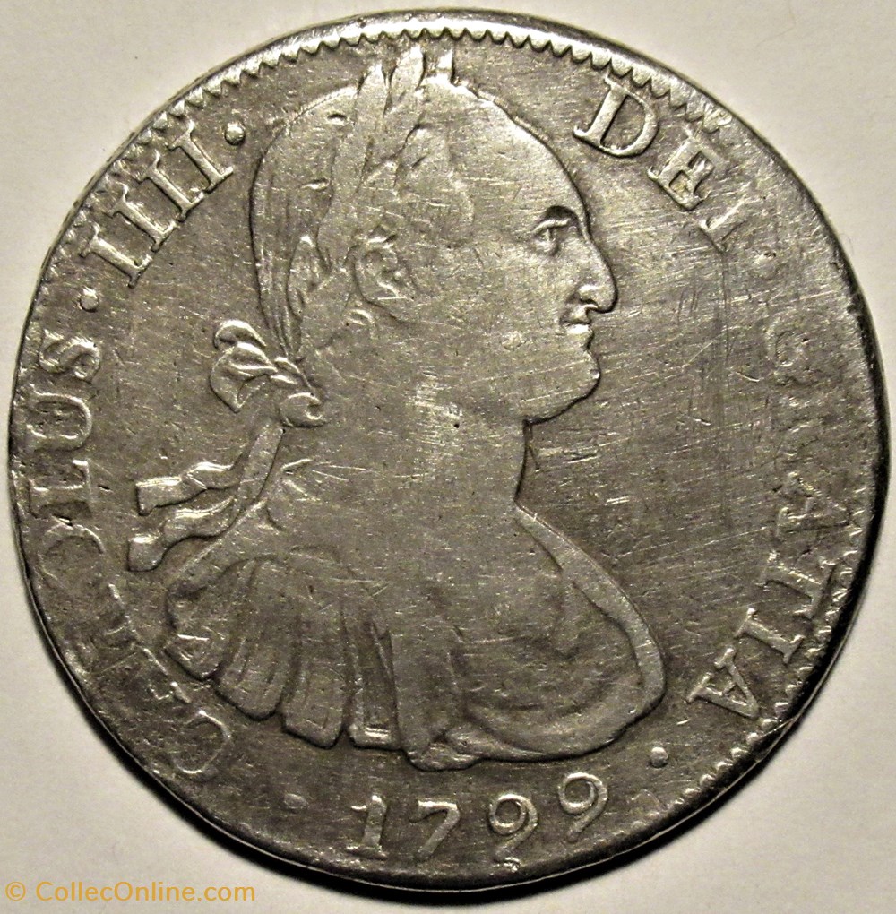 monnaies monde mexique mexico 8 reales 1799 mexico carlos iv de espana