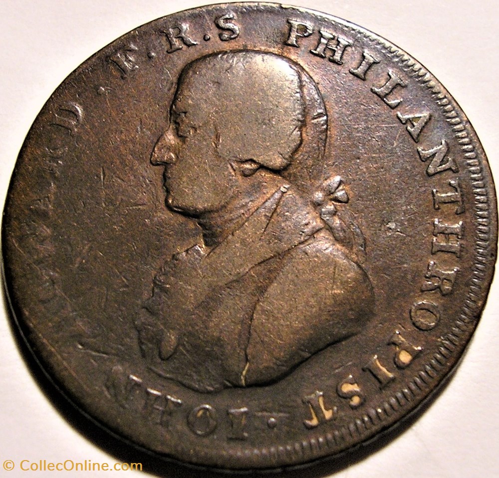 1794 HalfPenny - John Howard - Portsmouth, Hampshire monnaie monde royaume uni 1794 halfpenny john howard portsmouth hampshire