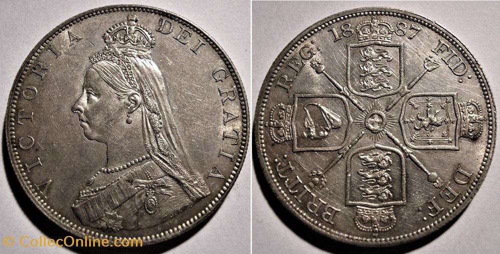 monnaies monde royaume uni victoria jubilee double florin 1887 kingdom of great britain