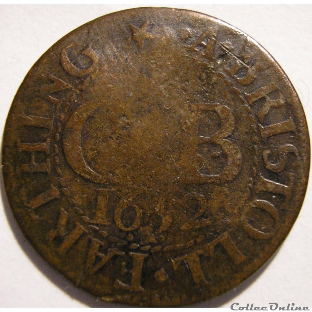 1652 Farthing - Bristol Town, Gloucestershire, England 2 monnaie monde royaume uni 1652 farthing bristol town gloucestershire england