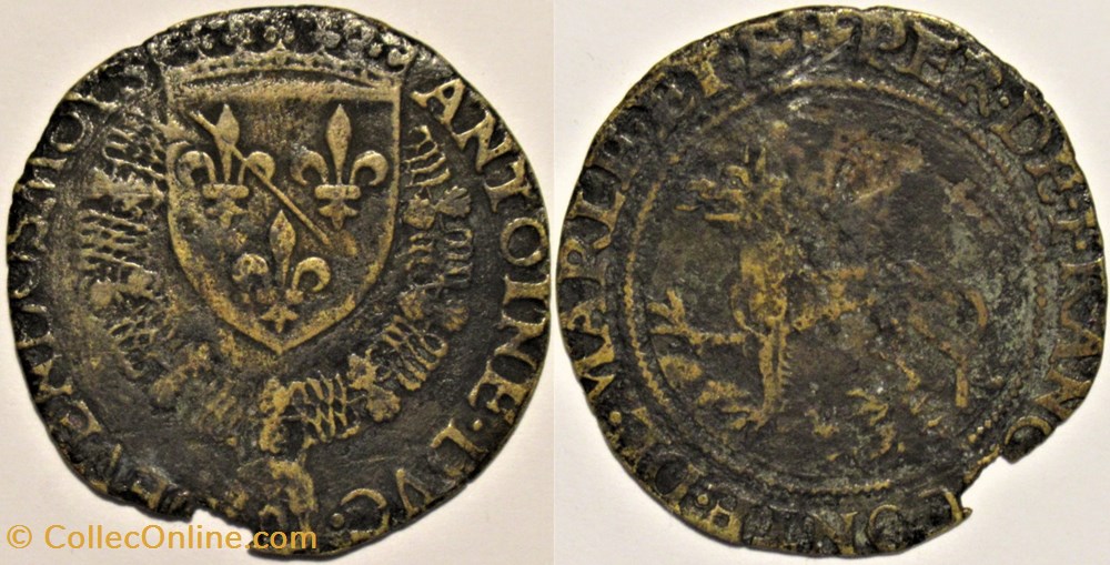 Antoine de Bourbon - 1541 Jeton, Duché de Vendôme monnaies paranumismatique jetons poids antoine de bourbon 1541 jeton duche de vendome